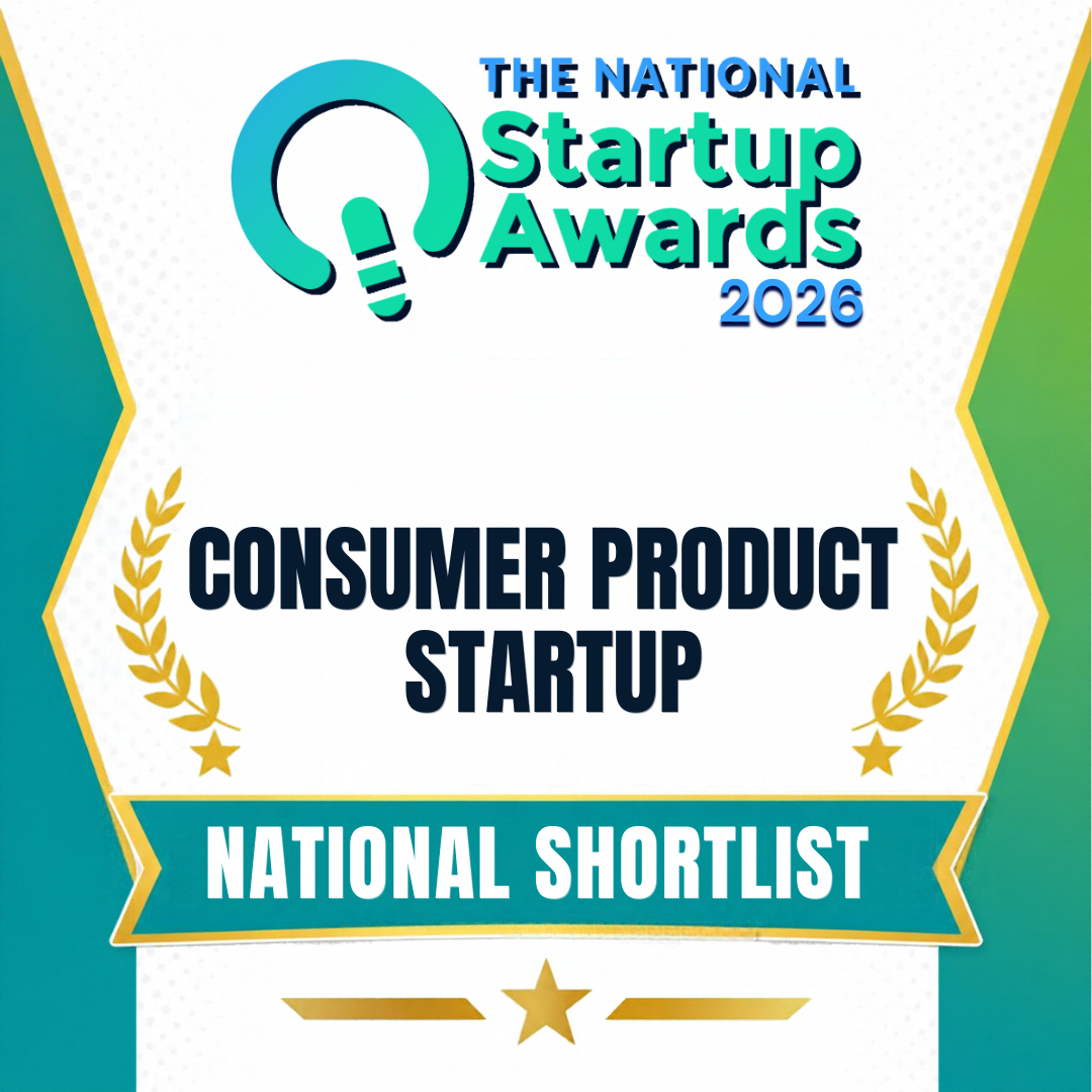 MyComfort® National Shortlist badge, Consumer Product Startup, The National Startup Awards 2026